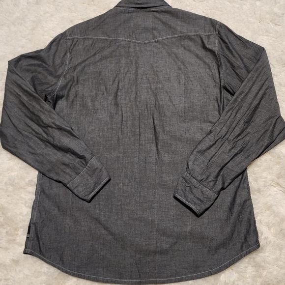Ocean Current OC Button Front Western Long Sleeve Gray Shirt Men’s Large EUC - Picture 6 of 6